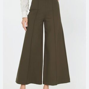 Express Wide Leg Pants in Olive Green